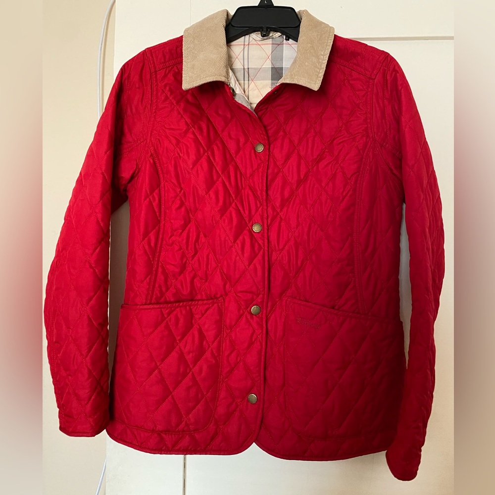 VGUC Barbour Spring Annandale Quilted Jacket - US 6, Chili Red
